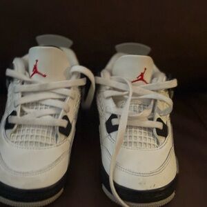 Kids White and Black Sneakers